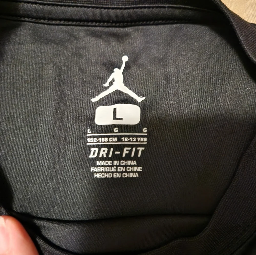 Jordan Black Long Sleeve Dri-FIT Tee with White 23 Graphic